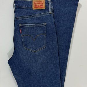 Womens Levi 315 Shaping Bootcut Denim Stretch Jeans Mid Rise Medium Wash 30 X 31